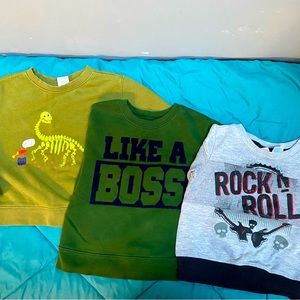 Granimals, Joe Boxer, Kidgets, 24M/2T Sweatshirts, Bundle of 3, Green & Grey